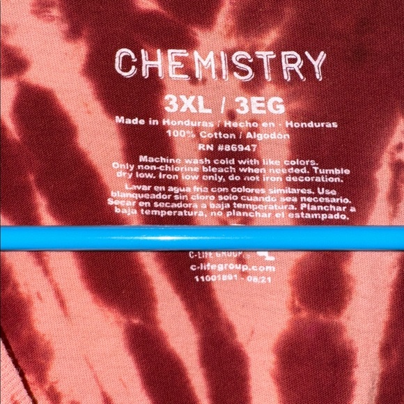 Chemistry Red Tie-Dye Skeleton Graphic Tee - Picture 3 of 3